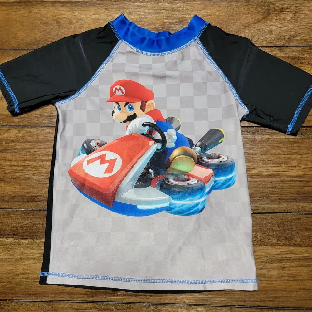 2 Pc Super Mario Bros Pajama Pants & Tee Set - Size 7 Top / 8 Pants